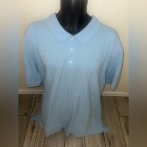 Men’s used size XXL Cambridge Classics baby blue polo shirt